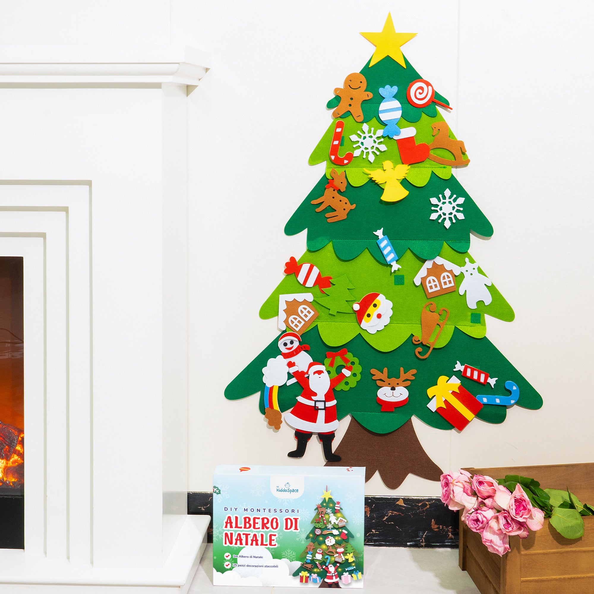 Albero di Natale per Bambini (Include 30 decorazioni)