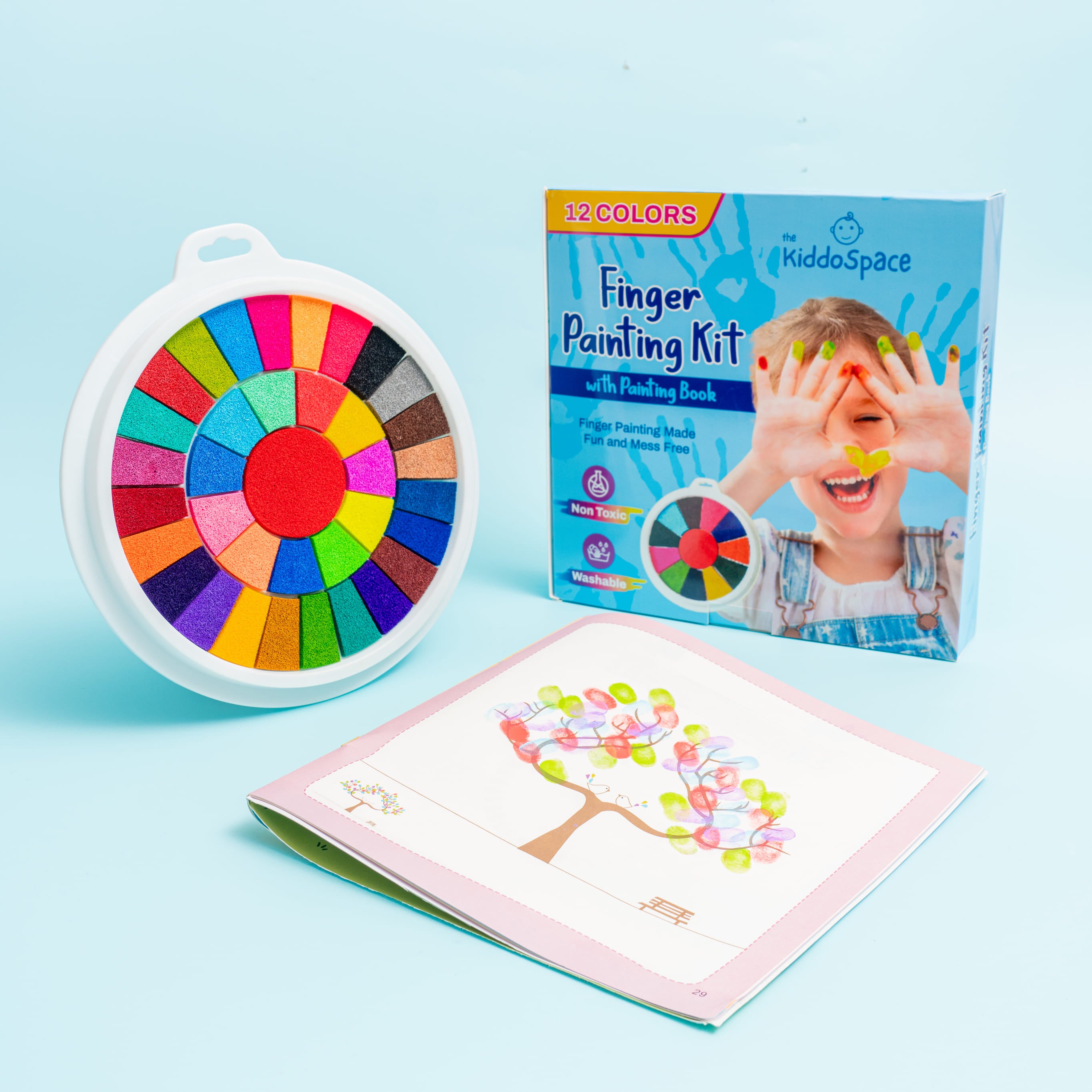 Kiddospace’s Kit di pittura con le dita (36 colori)