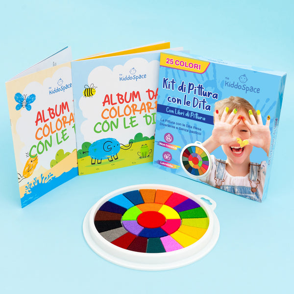 Divertente Kit Per Dipingere Con Le Dita, Libro Per Disegnare Con Le Dita  Con 25 Colori E Album Di Foto In Inglese, Kit Di Strumenti Educativi Per