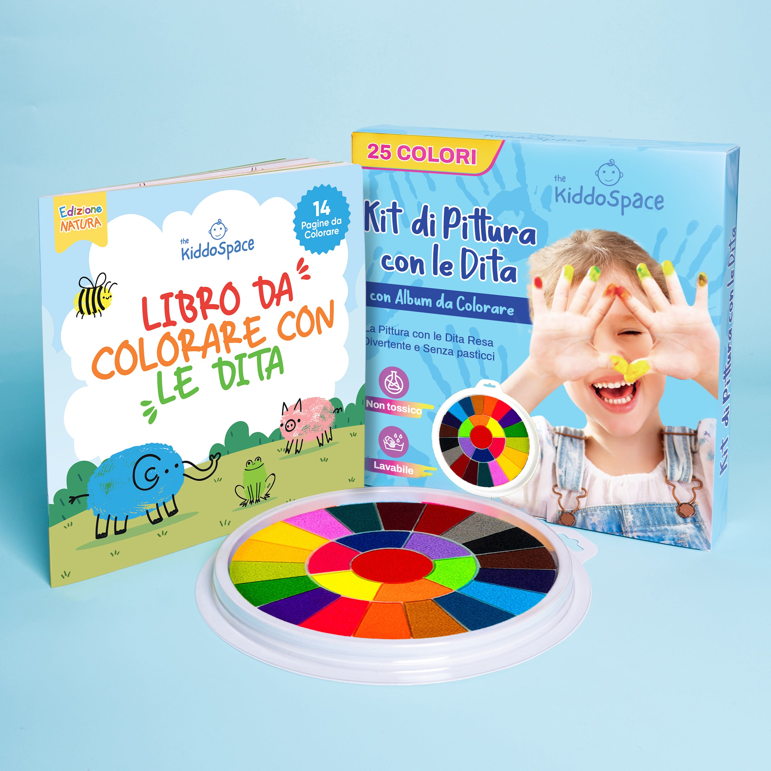 Kit di Pittura con le Dita KiddoSpace