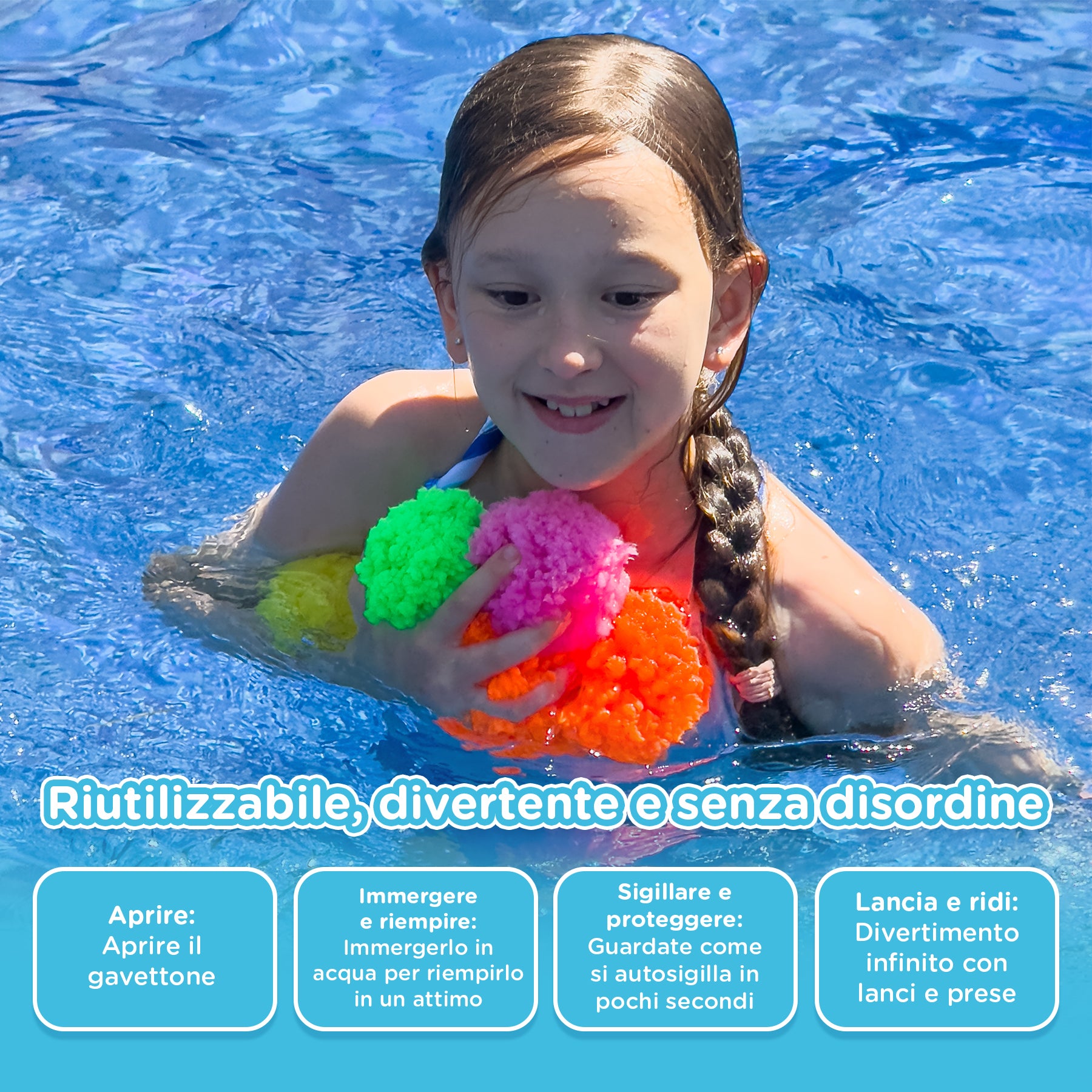 KiddoSpace Palline di Spugna Riutilizzabili
