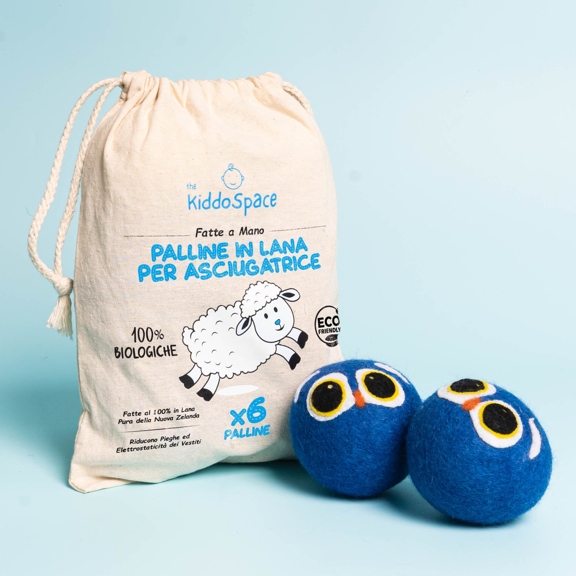 KiddoSpace™ - Palline di lana per asciugare (x6) – TheKiddoSpace IT